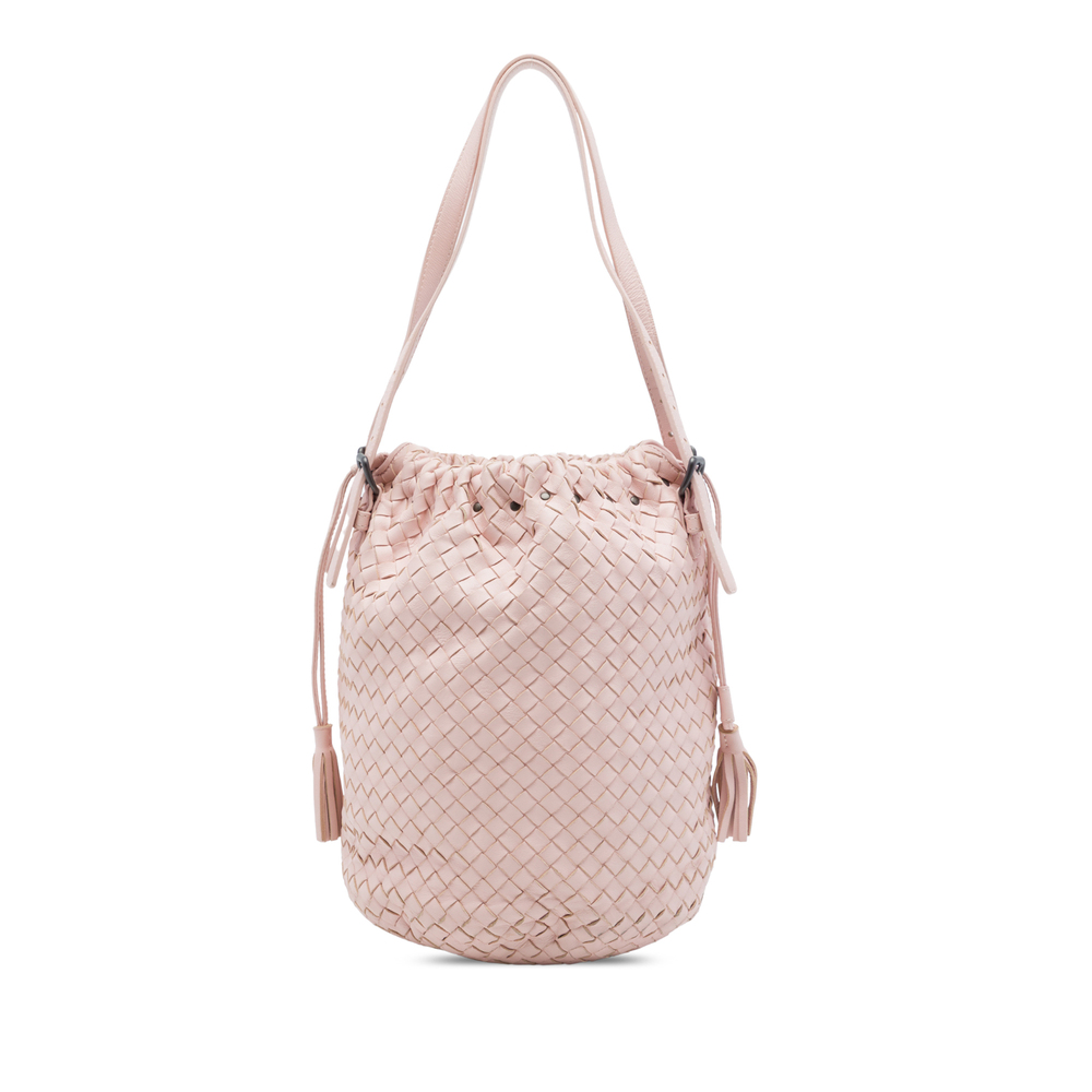 Pre-Loved Bottega Veneta Nappa Intrecciato Drawstring Bucket Bag